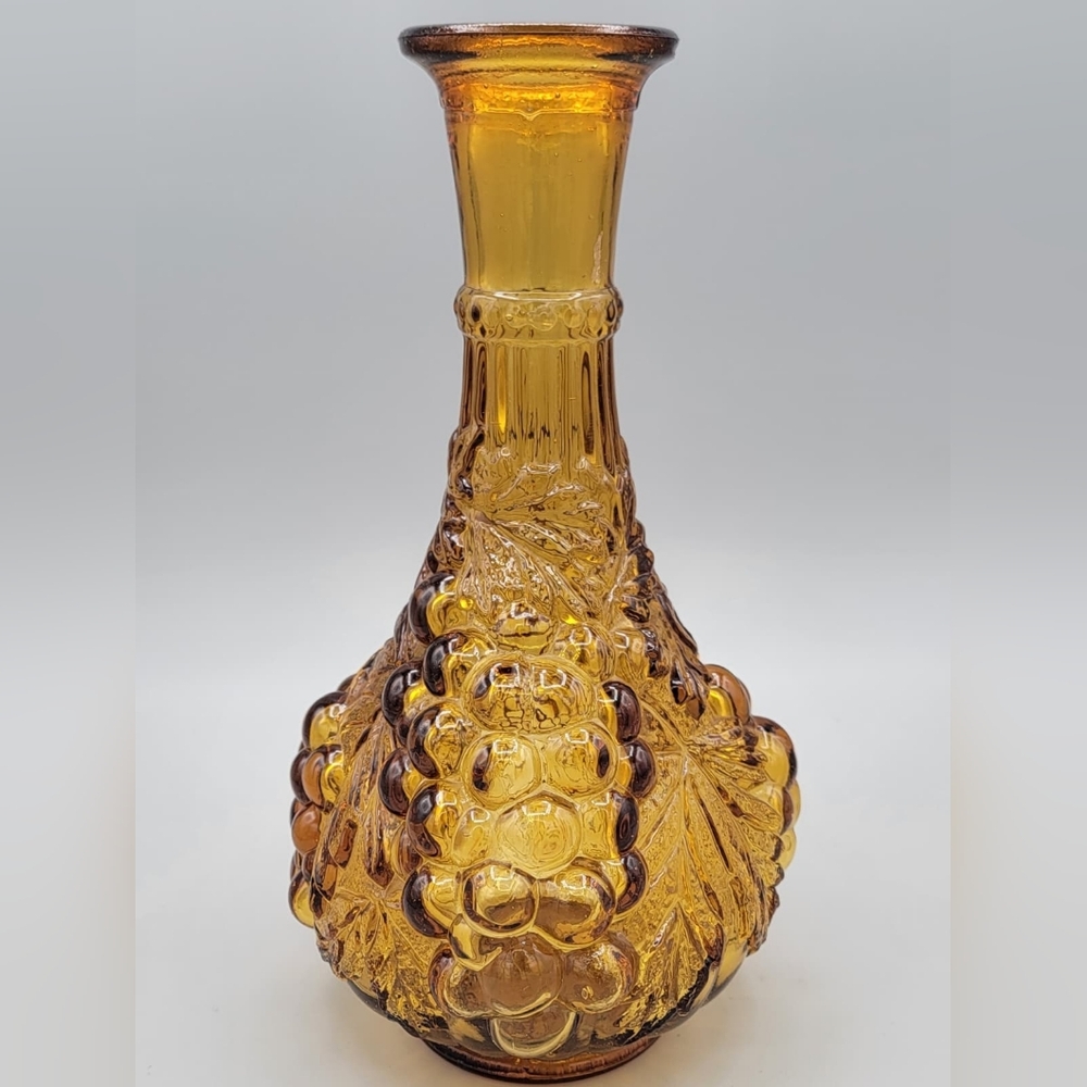 ⬇Imperial Glass Rubigold Carnival Vase | Imperial Grapes Pattern Decanter Bottle